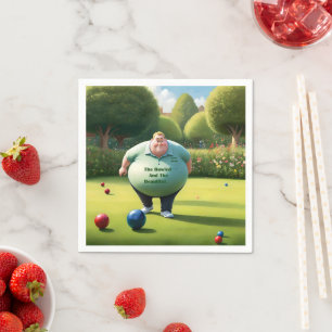 Jolly Lawn Bowler Man, Serviette
