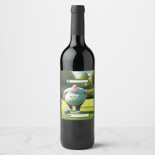 Jolly Lawn Bowler Man, Weinetikett (Vorderseite)