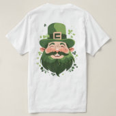 Jolly Leprechaun St. Patrick’s Day 3D Illustration T-Shirt (Design Rückseite)