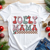 Jolly Mama Retro Christmas Tri-Blend Shirt