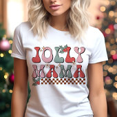 Jolly Mama Retro Christmas Tri-Blend Shirt
