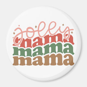 Jolly Mama Retro Groovy Weihnachtsferien Magnet