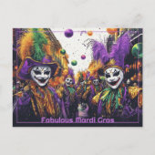 💚 💜 💛 Jolly Mardi Gras Postkarte (Vorderseite)