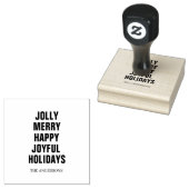 Jolly Merry Happy Joyful Holidays Family Gummistempel (Stempel)
