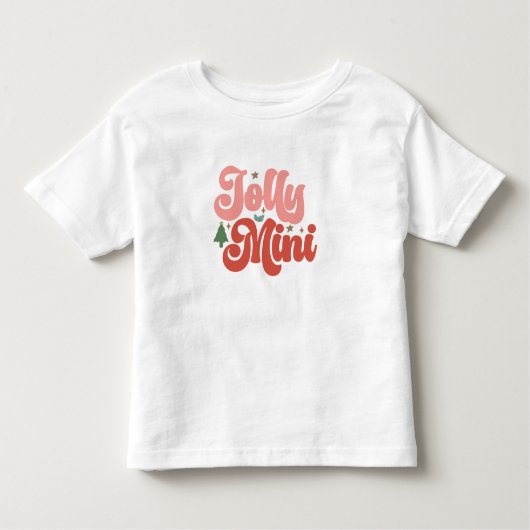 Jolly Mini Retro Groovy Weihnachtsferien Kleinkind T-shirt (Vorderseite)