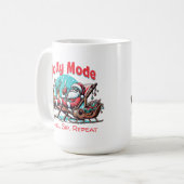 Jolly Mode Santa Chill Sip Repeat  for Coworker Kaffeetasse (Vorderseite Links)