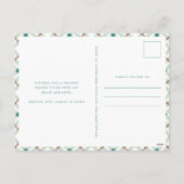 Jolly Modern Aquamarin Family Foto Weihnachten (Rückseite)