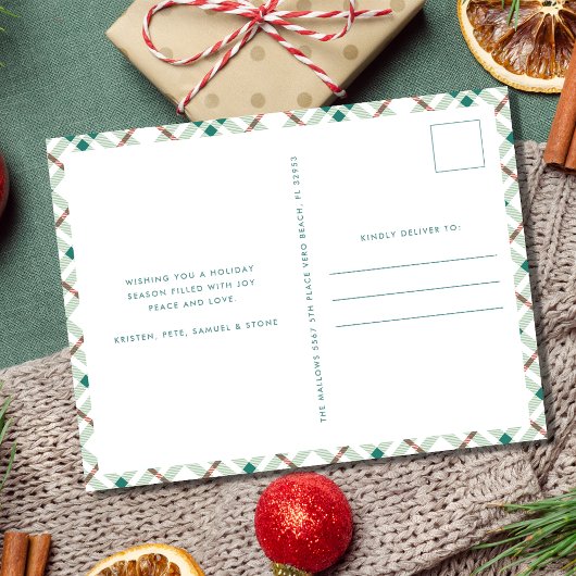 Jolly Modern Aquamarin Family Foto Weihnachten