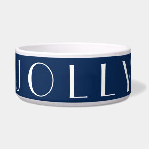 Jolly Modern Navy Typografy Christmas Pet Napf