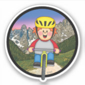 Jolly Mountain Biker Aufkleber (Vorderseite)