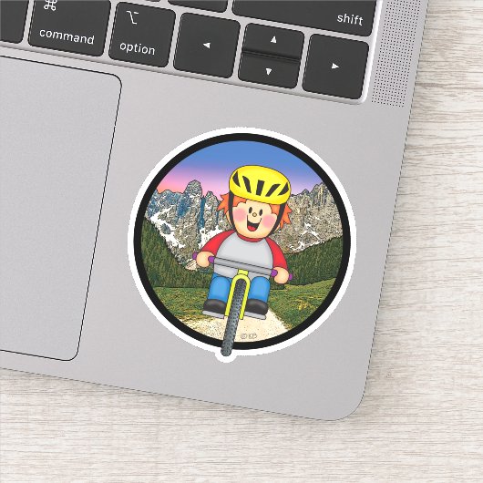 Jolly Mountain Biker Aufkleber (Detail)