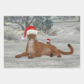 Jolly Mountain Lion mit Cub Geschenkpapier Set (Vorderseite 2)