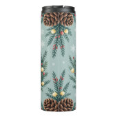 Jolly Mouse in Christmas Wreath Thermosbecher (Rückseite)