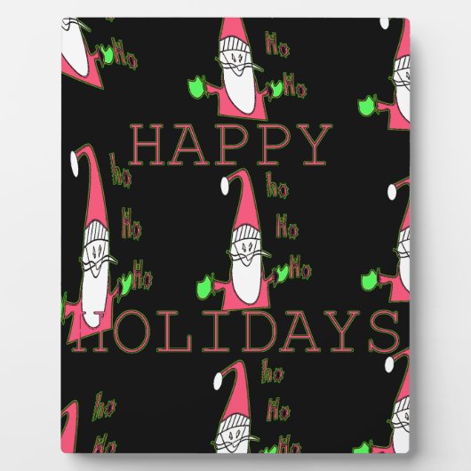 Jolly Mouse Santa: Eine lustige Urlaubserscheinung Fotoplatte (Vorderseite)