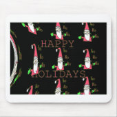 Jolly Mouse Santa: Eine lustige Urlaubserscheinung Mousepad (Vorne)
