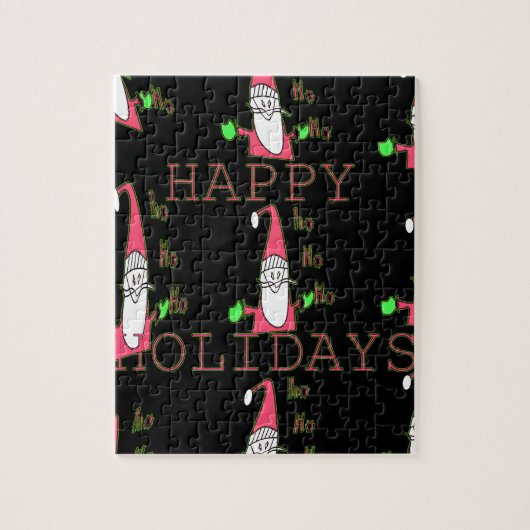 Jolly Mouse Santa: Eine lustige Urlaubserscheinung Puzzle (Vertikal)