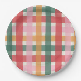 Jolly Multicolored Gingham Pappteller