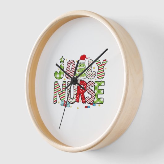 Jolly Nurse, Halloween Klassischer T - Shirt Uhr (Winkel)