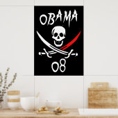Jolly OBAMA 08 {Bluttipp} Poster (Küche)