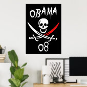 Jolly OBAMA 08 {Bluttipp} Poster (Heimbüro)