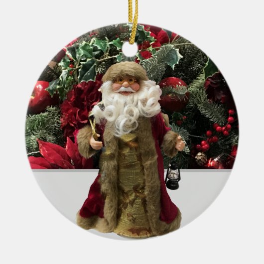 Jolly old fashioned Santa Keramik Ornament (Vorne)