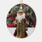 Jolly old fashioned Santa Keramik Ornament (Links)