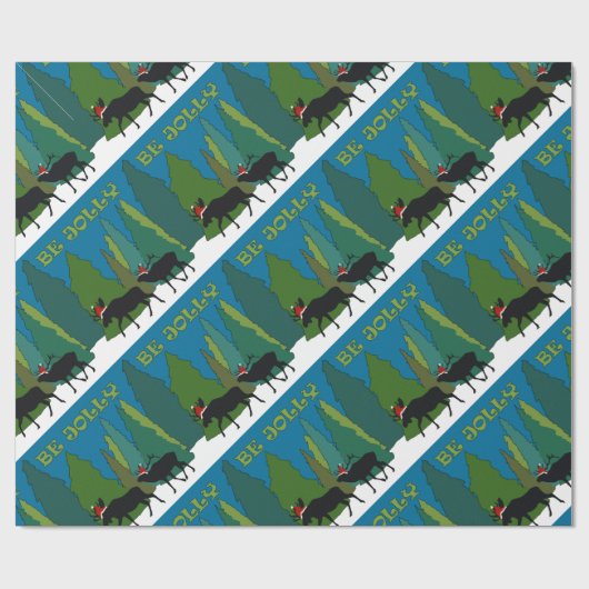 Jolly Old Moose and Elk Geschenkpapier (Flach)