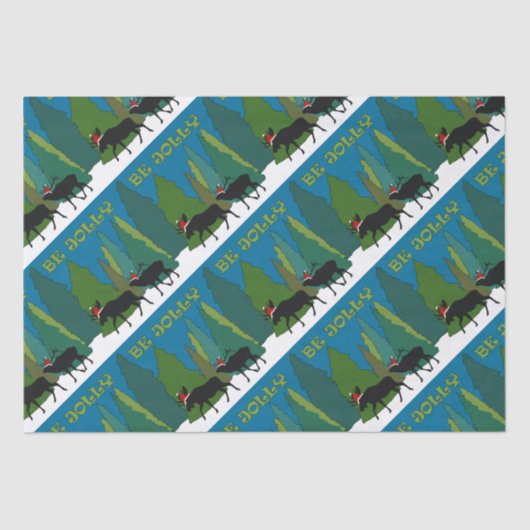 Jolly Old Moose and Elk Seidenpapier (Vorderseite)