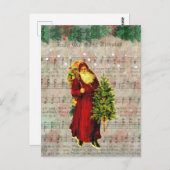 Jolly Old Saint Nicholas Christmas Eve Santa Claus Postkarte (Vorne/Hinten)