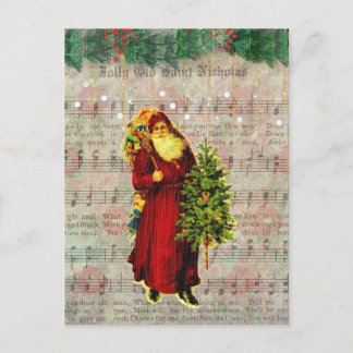 Jolly Old Saint Nicholas Christmas Eve Santa Claus Postkarte