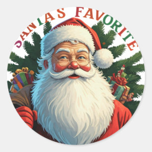 Jolly Old Saint Nick - der Favorit des Weihnachtsm Runder Aufkleber