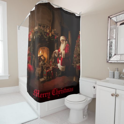 Jolly Old Saint Nick Duschvorhang (Beispiel)