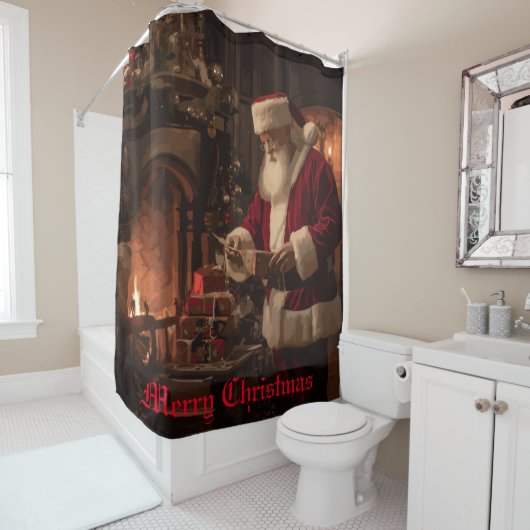 Jolly Old Saint Nick Duschvorhang (Beispiel)