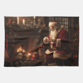 Jolly Old Saint Nick Geschirrtuch (Horizontal)