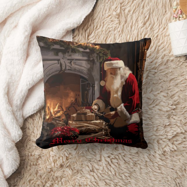 Jolly Old Saint Nick Kissen (Decke)