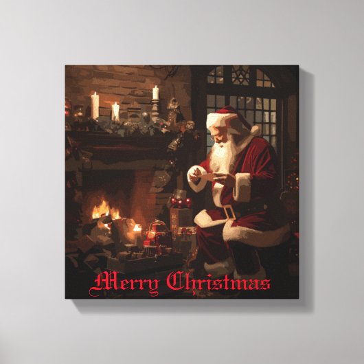 Jolly Old Saint Nick Leinwanddruck (Vorderseite)