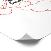 Jolly Old Saint Nicolas Red Glitzer Poster (Ecke)