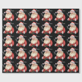 Jolly Old Santa Claus Personalisiert Wrapping Pape Geschenkpapier (Flach)