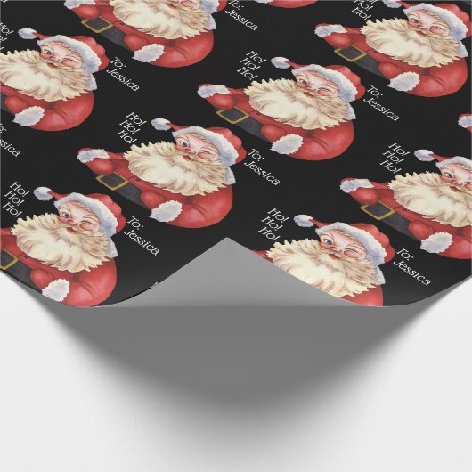 Jolly Old Santa Claus Personalisiert Wrapping Pape Geschenkpapier (Ecke)