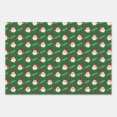 Jolly Old St. Nick, Weihnachtsschmuck und Holly Geschenkpapier Set (Vorderseite)