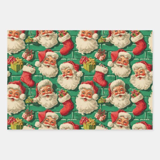 Jolly Old St. Nicks Geschenkpapier Set (Vorderseite 3)