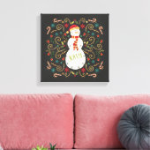 Jolly Otomi Holiday Snowman Leinwanddruck (Insitu (Wohnzimmer))