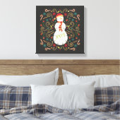 Jolly Otomi Holiday Snowman Leinwanddruck (Insitu (Schlafzimmer))