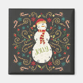 Jolly Otomi Holiday Snowman Magnet (Vorne)