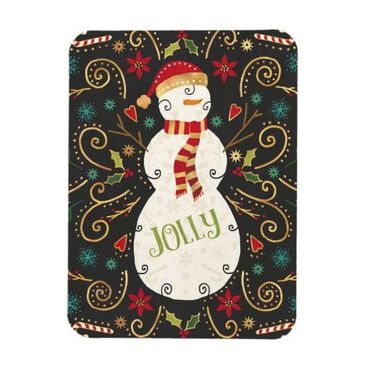 Jolly Otomi Holiday Snowman Magnet (Vertikal)