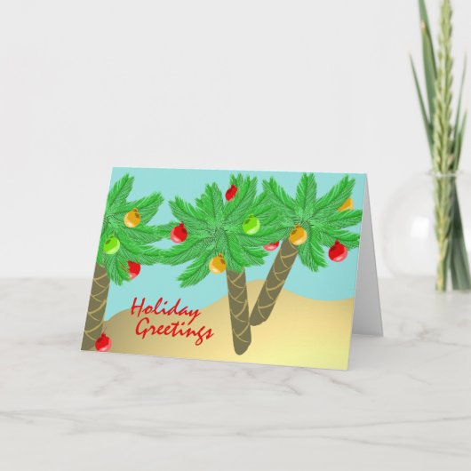 Jolly Palm Trees/ Holiday Card Feiertagskarte (Vorderseite)