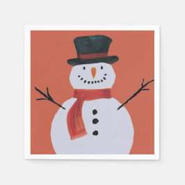 Jolly Party Snowman Serviette