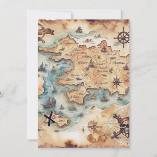 Jolly Pirates 6. Geburtstag Einladung (Rückseite)