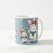 Jolly Rabbit Dance Weihnachtsgeschenk in jedem Sch Kaffeetasse (VorderseiteRechts)