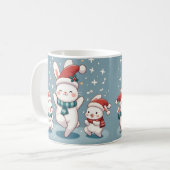 Jolly Rabbit Dance Weihnachtsgeschenk in jedem Sch Kaffeetasse (Vorderseite Links)